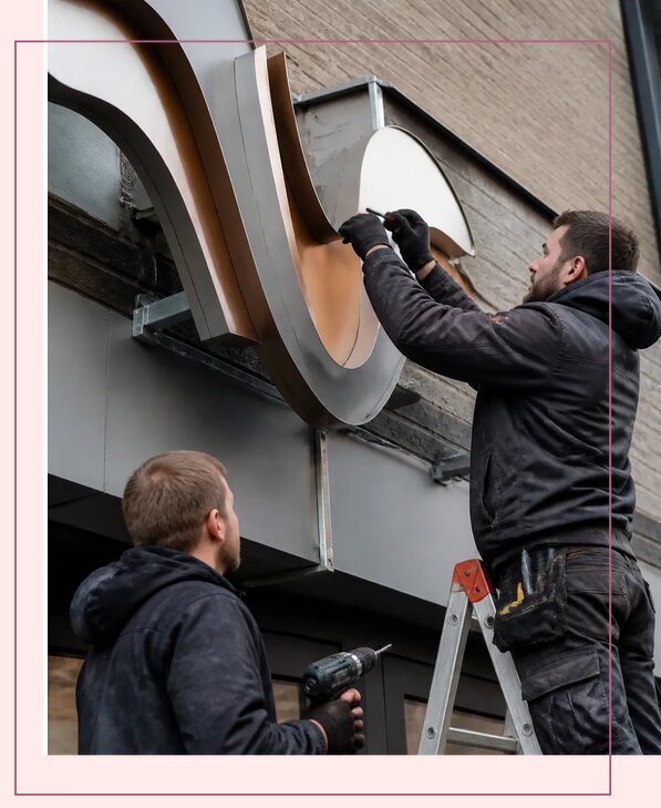 Изготовление и монтаж фигурных вывесок в Балашихе под ключ
