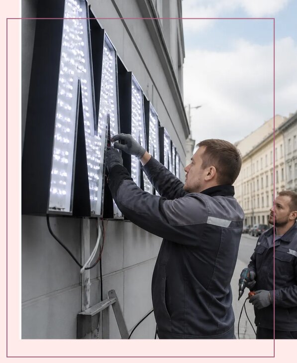 Изготовление и монтаж светодиодных LED вывесок в Балашихе