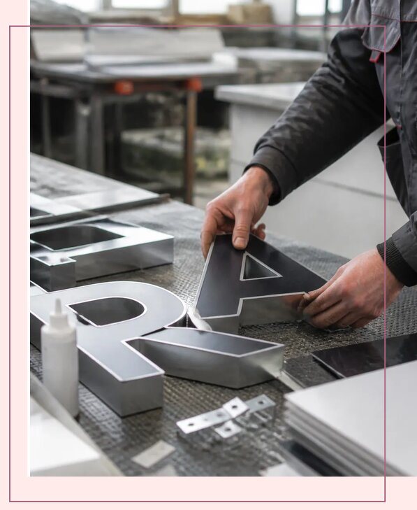 Буквы из композита в Балашихе изготовление и монтаж на заказ